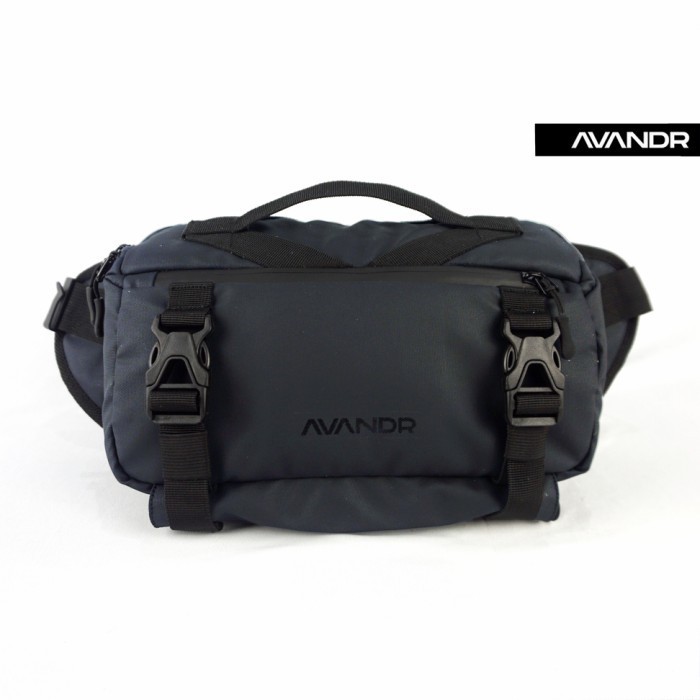 promo ✨ -AVANDR X2X Black Matte Tas Selempang Pria Multifungsi Sling Bag - black