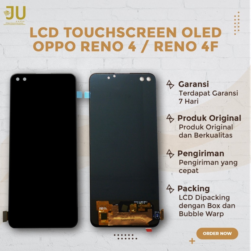 LCD TOUCHSCREEN OPPO RENO 4 / RENO 4F OLED - BISA FINGERPRINT