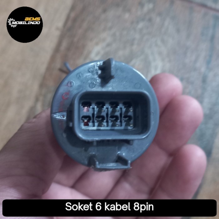 soket socket fitting headlamp 6 kabel 8 pin