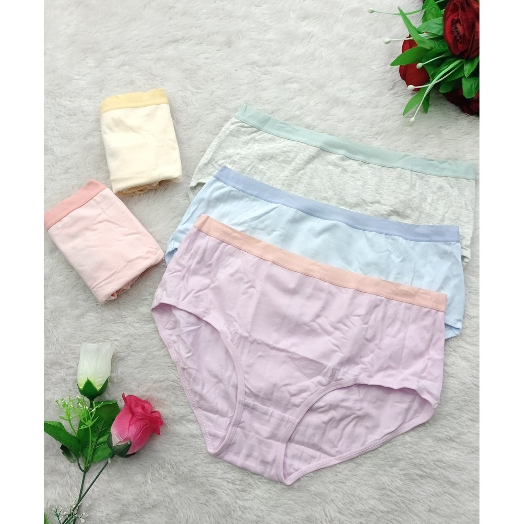 PAKET 5PCS - Celana Dalam Wanita YOUNG HEARTS 678 - Hipster - Bahan Katun