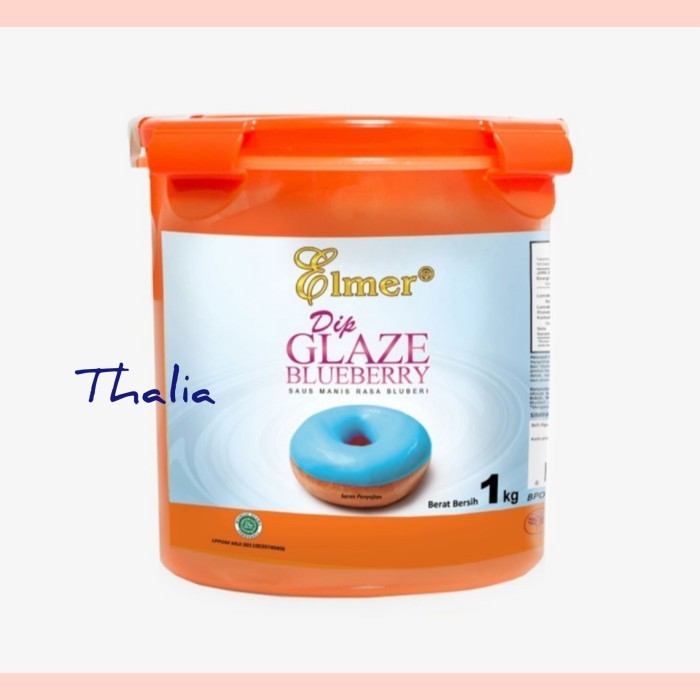 

New[Promo] ELMER DIP GLAZE BLUEBERRY 1KG TOPPING/ISIAN UNTUK DONAT/ROTI/CAKE DLL