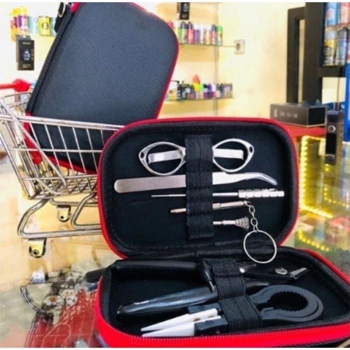 toolkit Black Smith dompet hitam garis merah