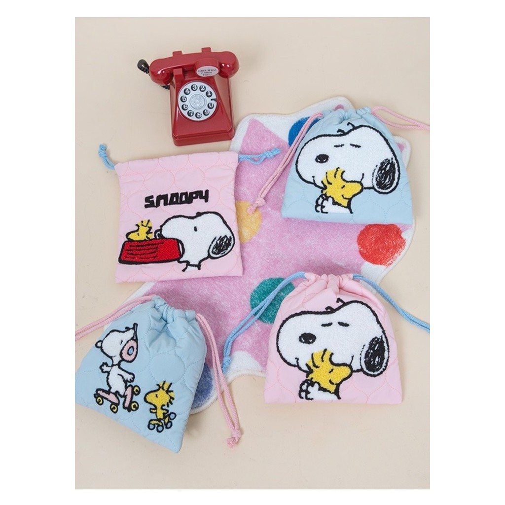 Snoopy Drawstring Pouch | Pouch serut Snoopy