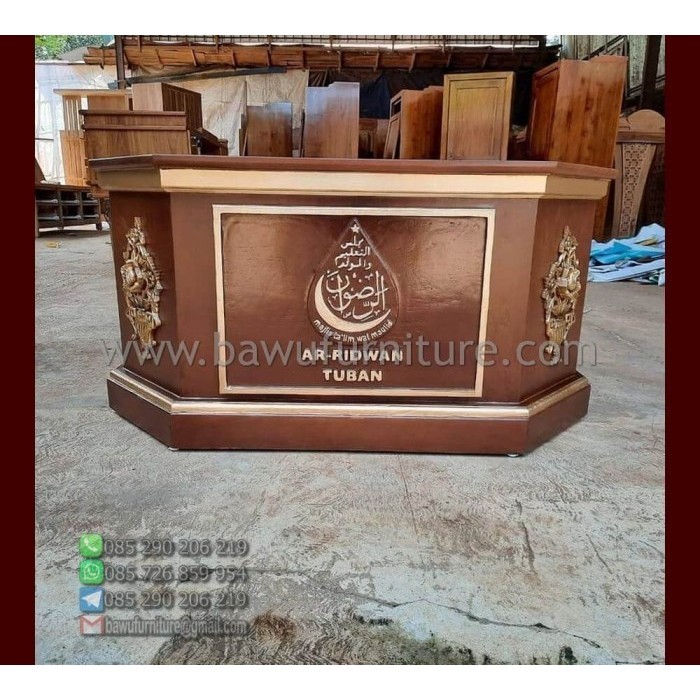 [SIAP KIRIM] Meja Majelis Taklim Duduk - Mimbar Majelis Minimalis Kayu