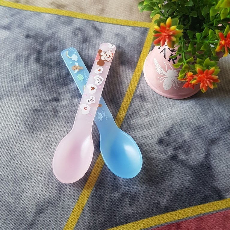 Yamata Sendok Makan Bayi Motif Kartun /Sendok Takar sendok Makan Bayi Plastik Warna Warni / Sendok M