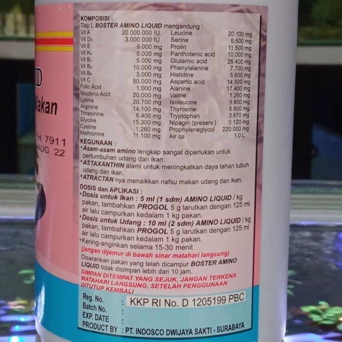 ✨TERMURAH✨ -Boster Amino Liquid 1kg asam amino cair untuk ikan