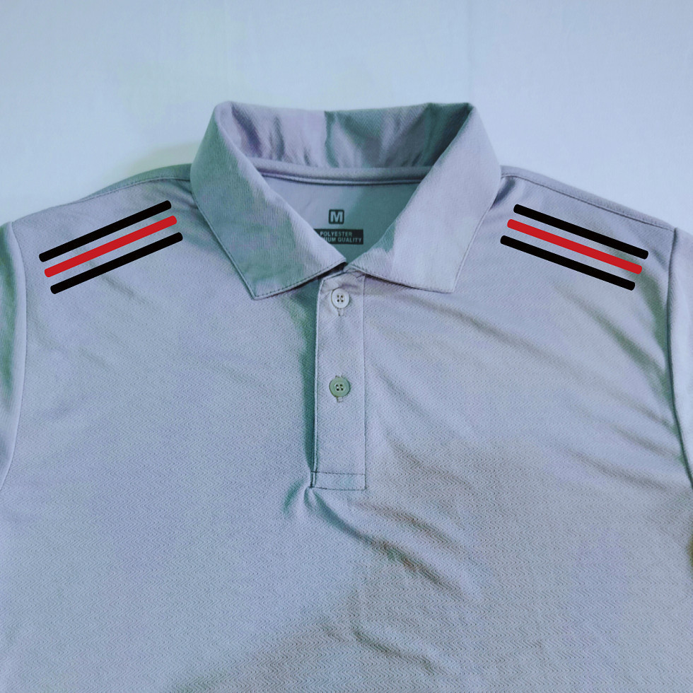 Kaos PoloShirt Bahan Dri-Fit Milano Atasan Olahraga Polos Lis Bahu Pundak Jumbo PL011