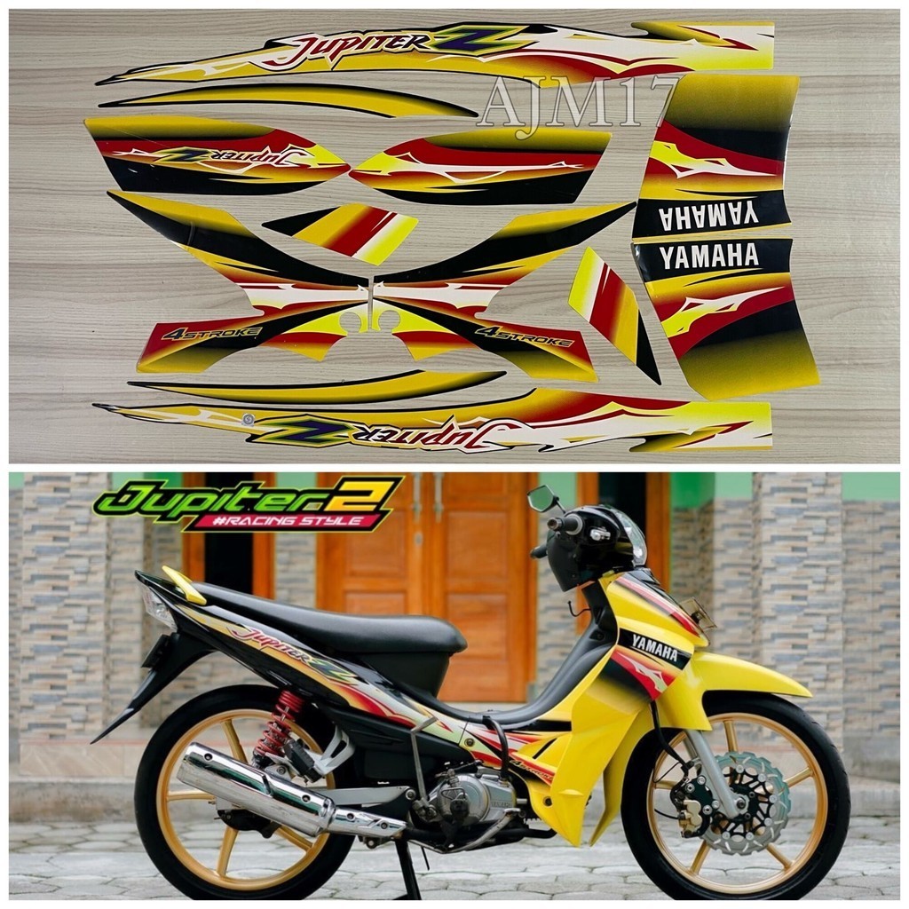 STIKER STRIPING JUPITER Z 2004 KUNING