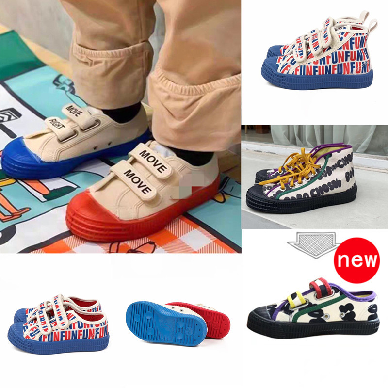 Sepatu Kanvas Kasual Anak Perempuan Laki-laki Sepatu Anak-anak Fashion Print Merek Novesta Sepatu Ol