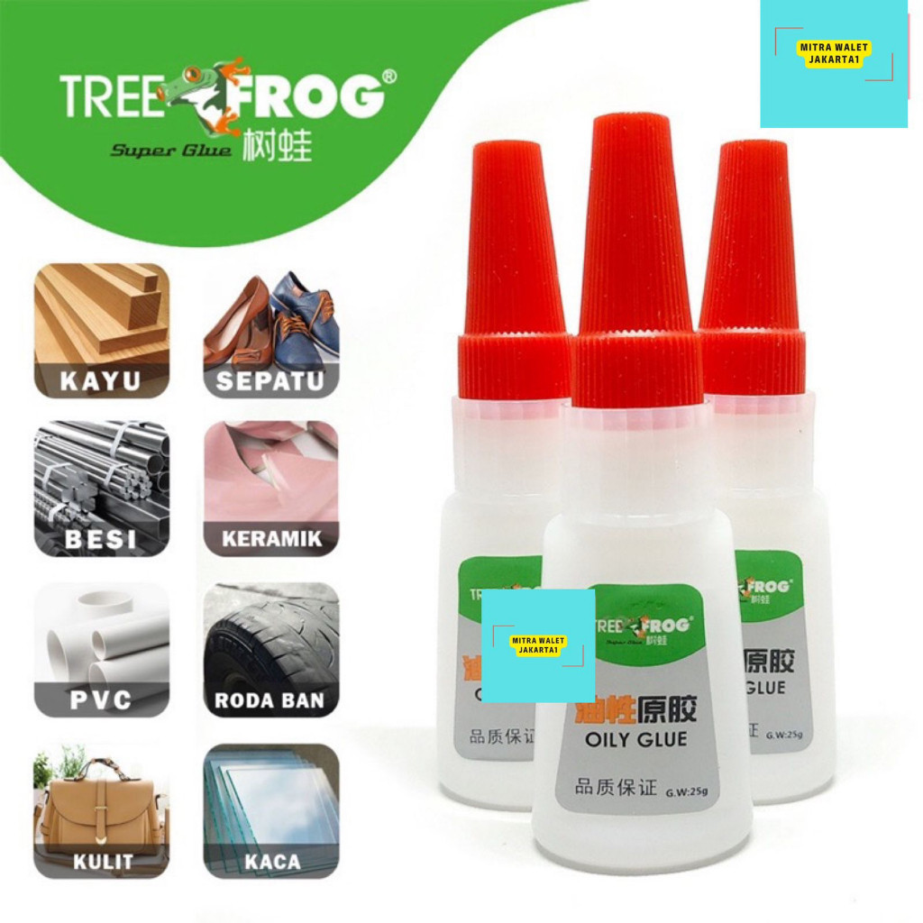 Lem Super Kuat Glue TREE FROG Serbaguna Cairan Perekat Multiguna 25Gram Lem Sepatu / Lem Tree Frog /