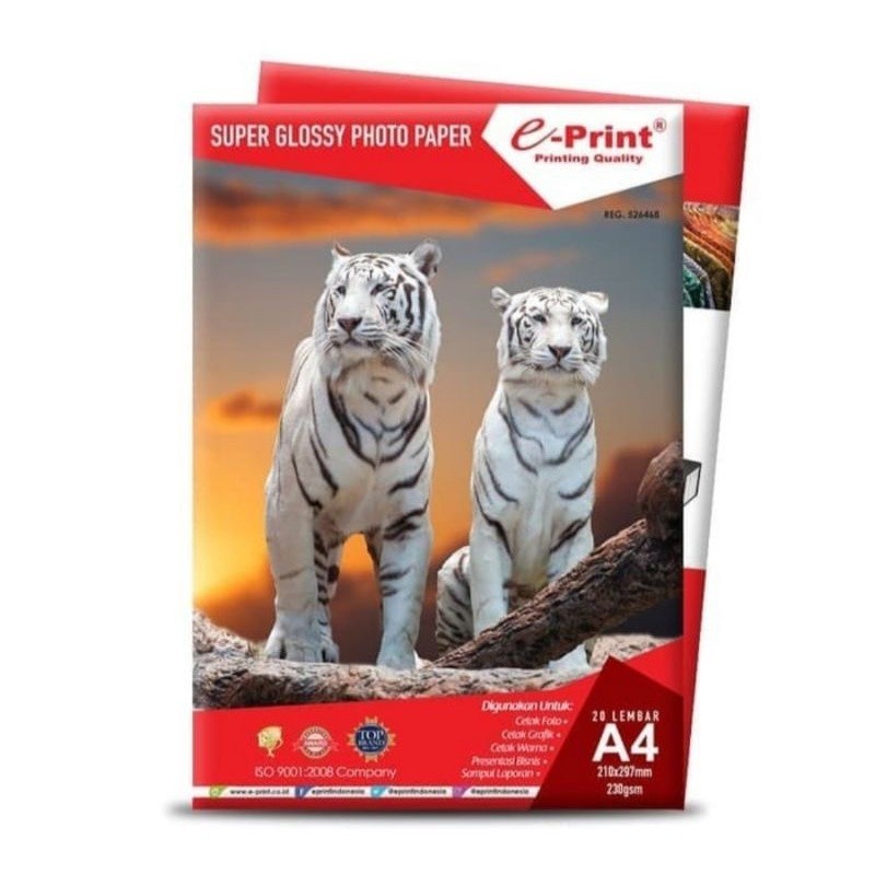 

230gsm A4 Glossy paper Aluminium E-Print - ABO