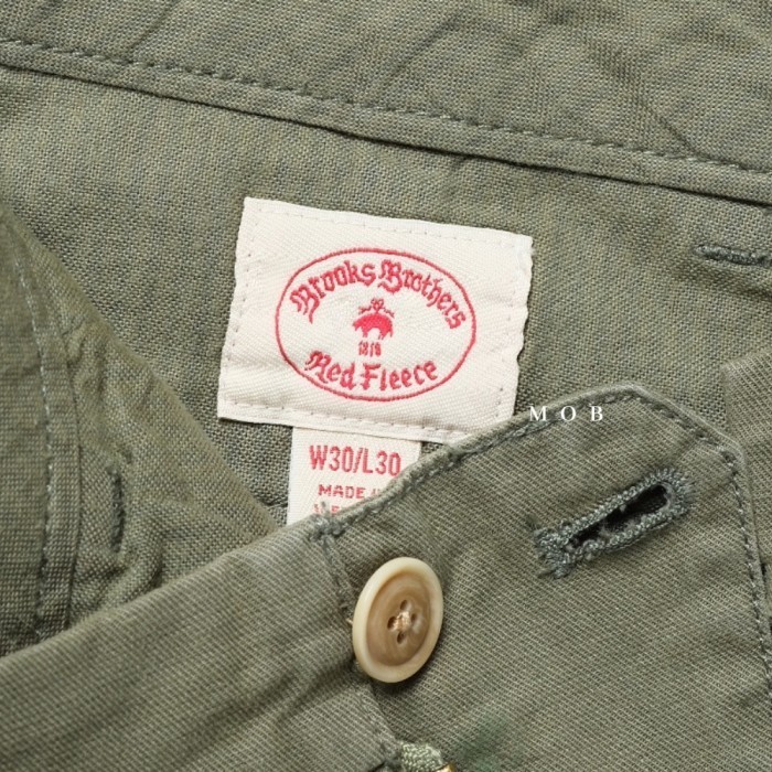 Celana Chino Brooks Brothers Cotton Linen Stretch Olive  - 32