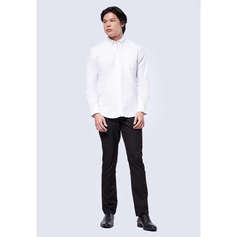 Executive Long Sleeve Oxford Shirt 1-LSICRT123C200 White - White, 17
