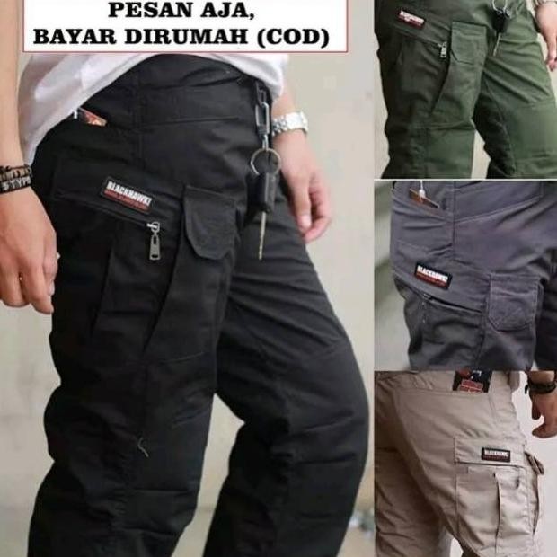 Celana Panjang Pria Gunung Modern Tactical Pdl Taktikal Tactikal Kargo - KREM, 28