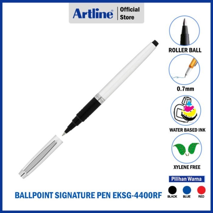 

[Terbaru]ATK PULPEN ARTLINE SIGNATURE ROLLER BALL PEN 0.7MM EKSG-4400RF - Tinta Blue, Body Black