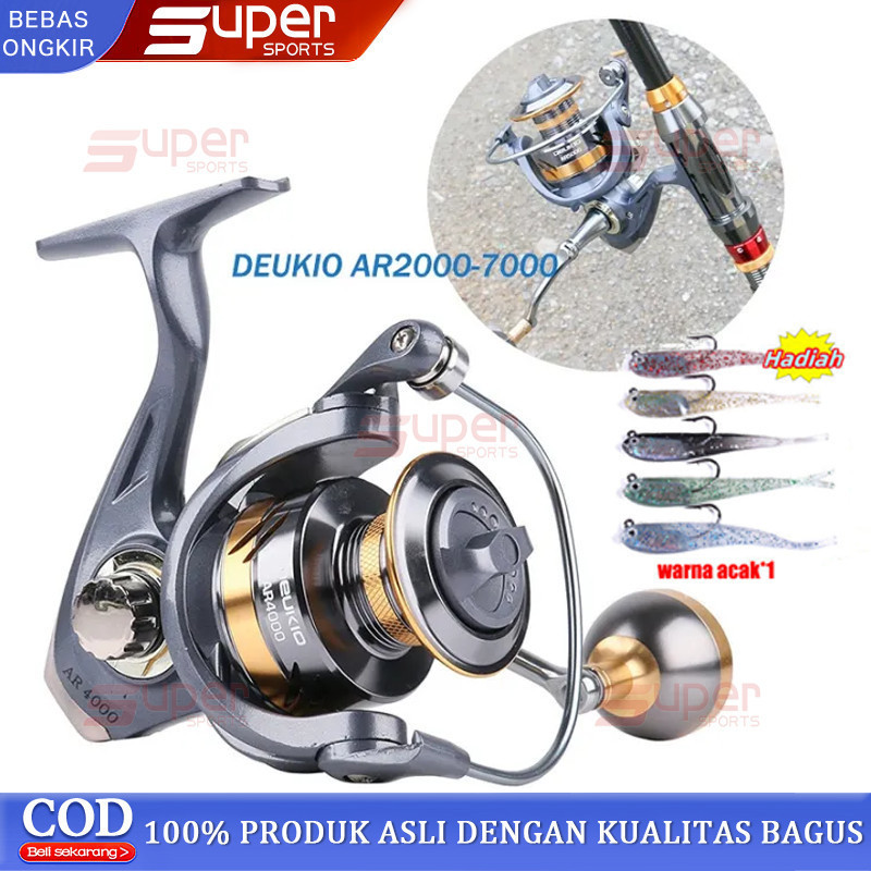 DAIWA Spinning Reel Fishing Reel Metal Deukio AR 2000 3000 4000 6000 7000 MESIN PANCING Fishing Cast