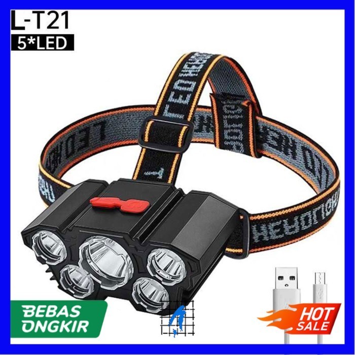 Senter LED Kepala Headlamp 5 XPG