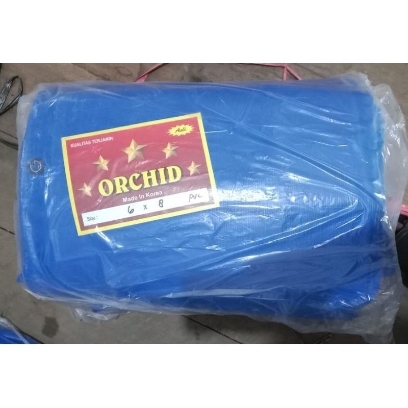 TERPAL PVC TERPAULIN SEMI KARET 4x6 BAHAN ORCHID ASLI MURAH TEBAL KUAT TAHAN LAMA ANTI PANAS DAN TAH