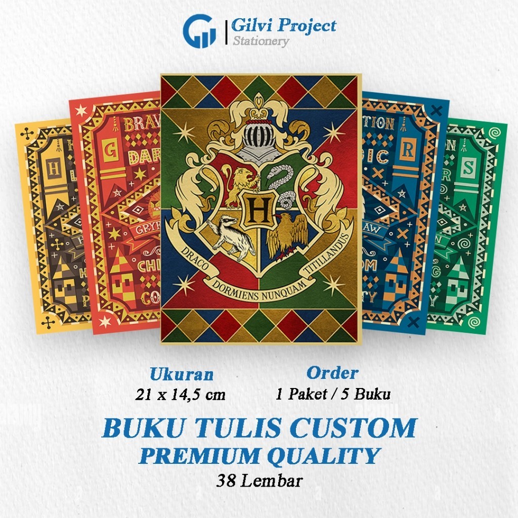 

Buku Tulis Sekolah Custom Tema HARRY POTTER PRIDE Bergaris 38 Lembar 1 Pak Isi 5 Buku/ Buku Tulis Anime/ Buku Aesthetic/ Buku Catatan