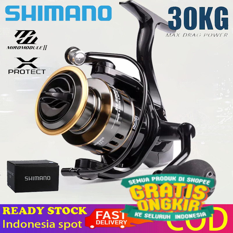 【Dikirim Dari Jakarta】SHIMANO HE500-7000 Reel Pancing Tarikan Max Drag 30KG Reel Spinning Gear 5.2: 