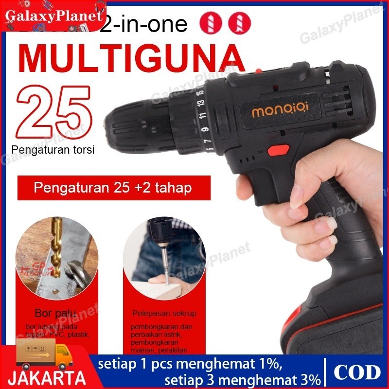 Mesin Bor Baterai 36 Volt Impact Drill Original Bor Listrik Bor Cas Bor Portable Bor Tangan Listrik/