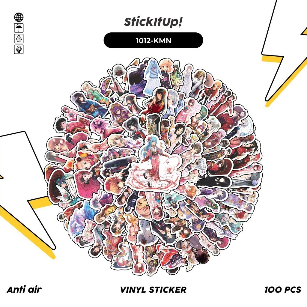 

COD✨ 100 Pcs Stiker Kimono GIrls v2 Lucu Anti Air Untuk Dekorasi Notebook Sepeda Skateboard Handphone DIY