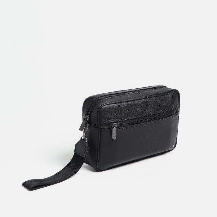 TFG Pouch Clutch Tas Pria Nobu 216 Black Lifetime Warranty - TANPA EMBOSS