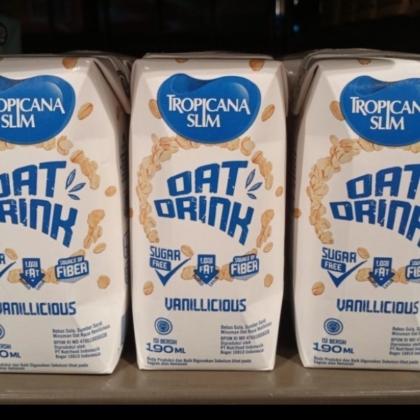 

tropicana slim oat drink milk vanilla 190ml susu gandum