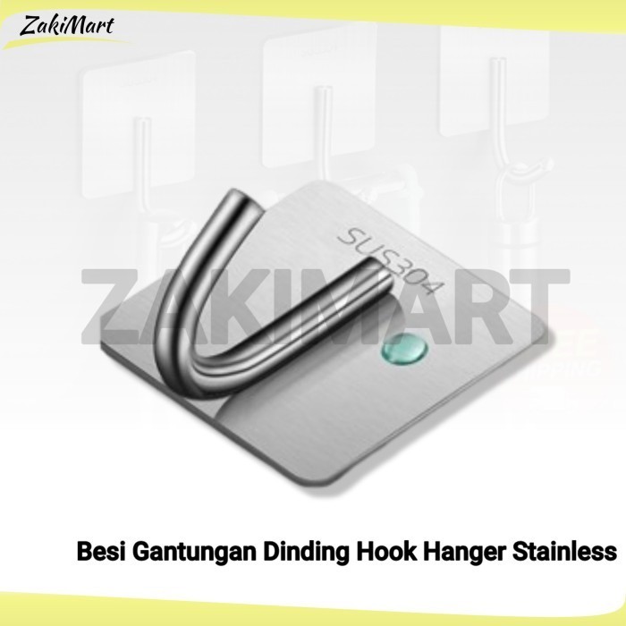 Gantungan Baju Hook Stainless Steel Tempel Dinding - Hook Besi Stainless 304 - Besi Gantungan Dindin