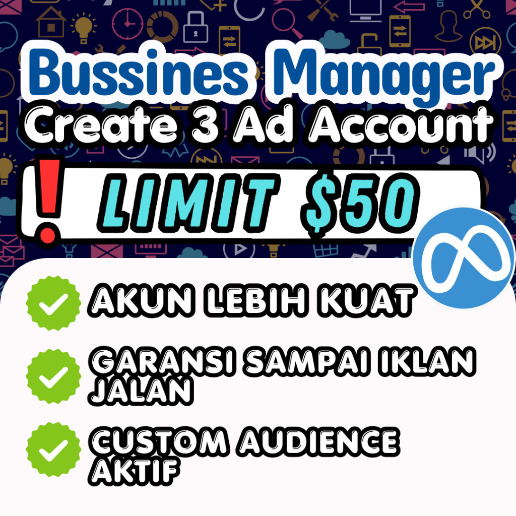 Termurah Disini Akun BM Facebook Akun Business Manager Spend/Spent Limit Harian Besar Bisa Buat 3 Ad