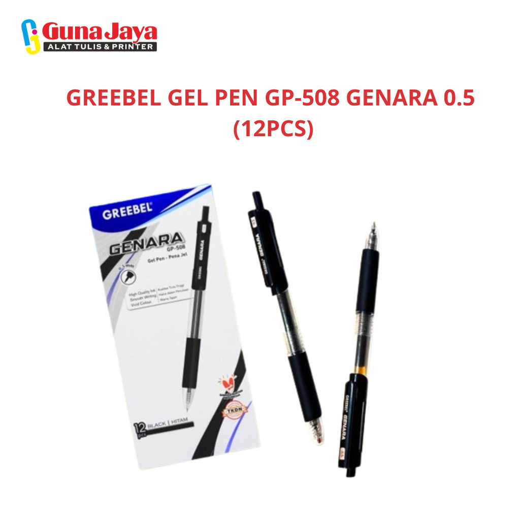 

GREEBEL GEL PEN GP-508 GENARA 0.5 (SATU SET 12PCS)