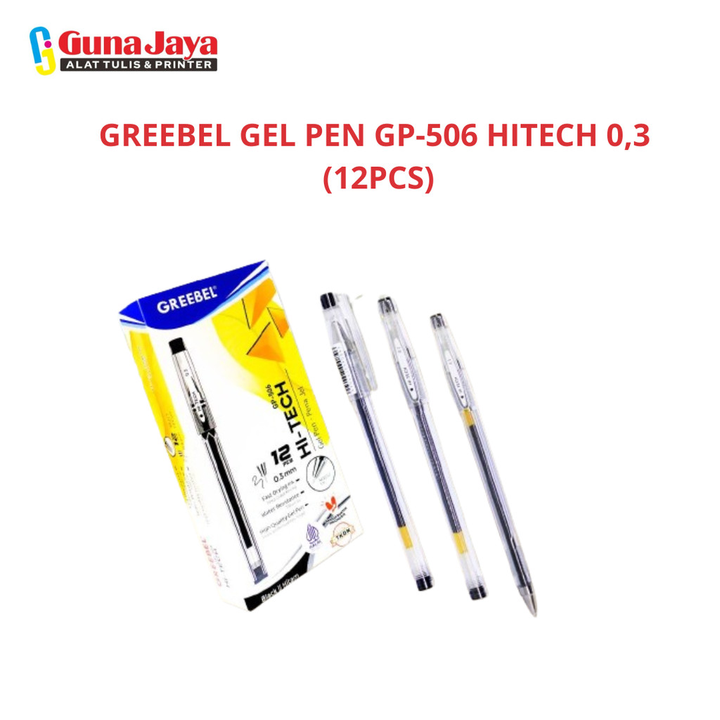 

GREEBEL GEL PEN GP-506 HITECH 0,3 (SATU SET 12 PCS)