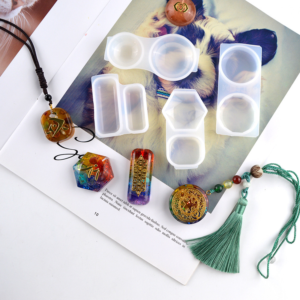 

Geometric Organ Pendant Molde De Resina Epoxi Necklace Forma Silikonowa Jewelry Organizer Keychain Silicone Mold For Resin Craft
