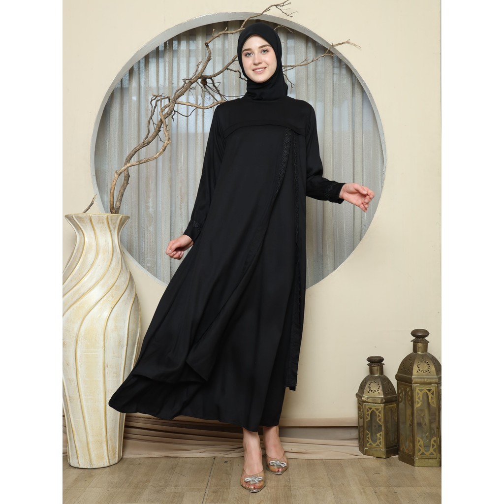 RILLEY - Gamis Samira | Dress Panjang Muslim Wanita | Gamis Wanita Terbaru Bahan Rayon Twill