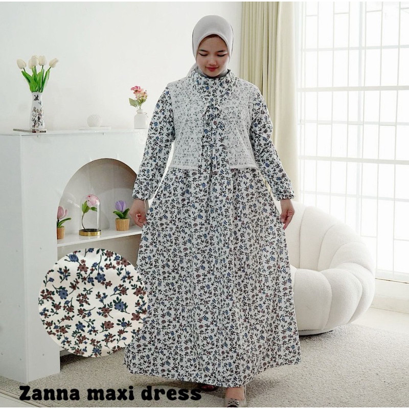 W & K - ZFS OOTD DRESS RAYA 2025 TIKA / ZANNA MAXI DRESS / KASUAL DRESS + ROMPI VEST KEKINIAN / DRES