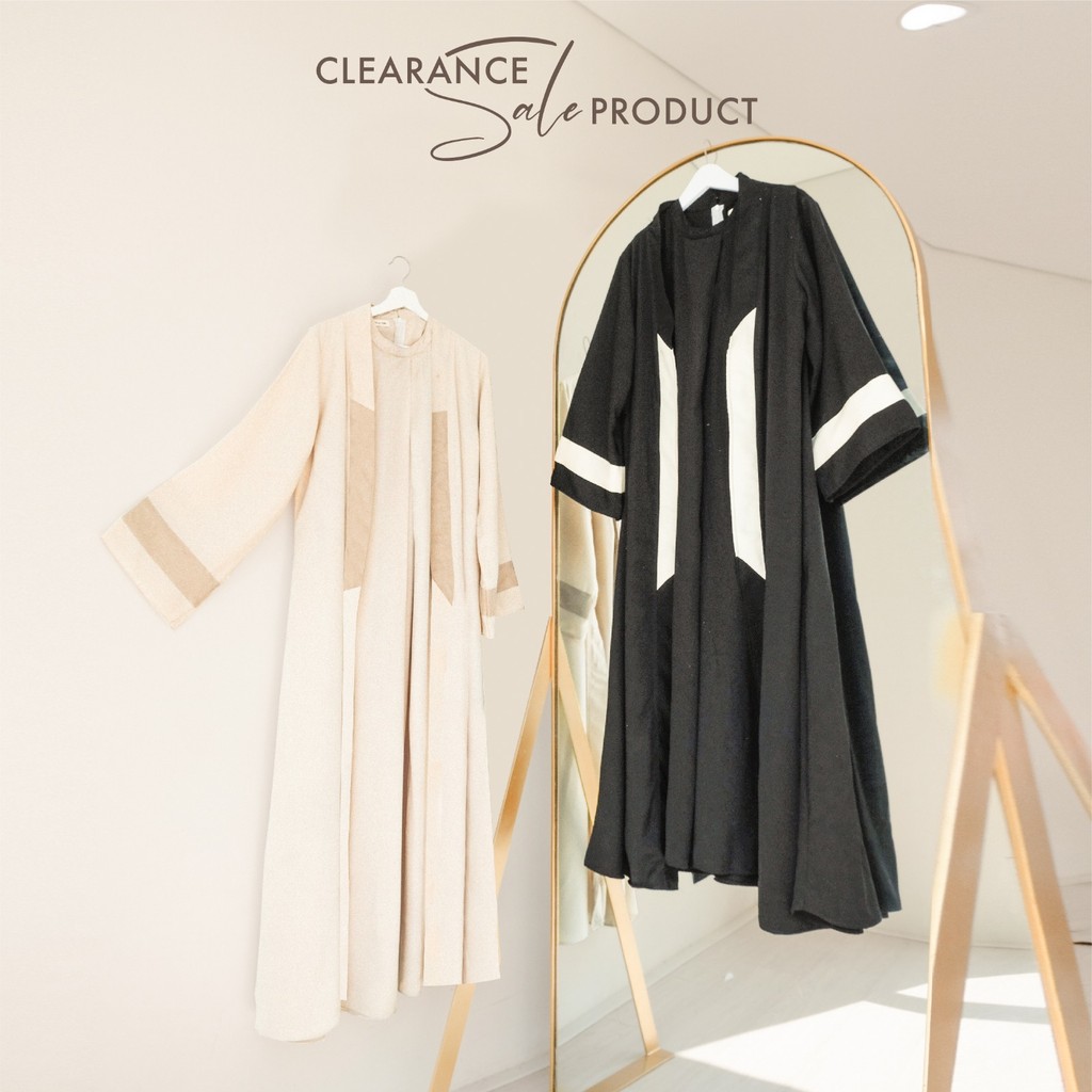 Lozy Hijab - [Defect Sale] Faaza Abaya Set (Gamis Abaya Umroh Outer Syari)