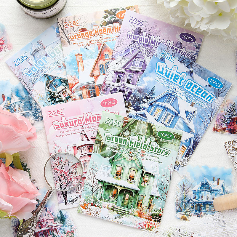 

6Style 10Pcs/pack colorful dream garden series stickers for DIY handbook phone case diary calendar photo frame cards decoration