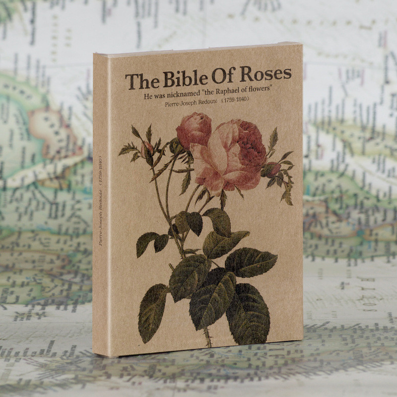 

25Pcs/Lot Retro Kraft Paper Postcards The Bible Of Rose Art Illustration Greeting Card Decorative Card For DIY Junk Journal Gift