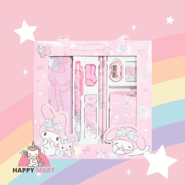 

Kotak Pensil set Pensil mekanik + crayon kuromi / melody / moroll - Melody