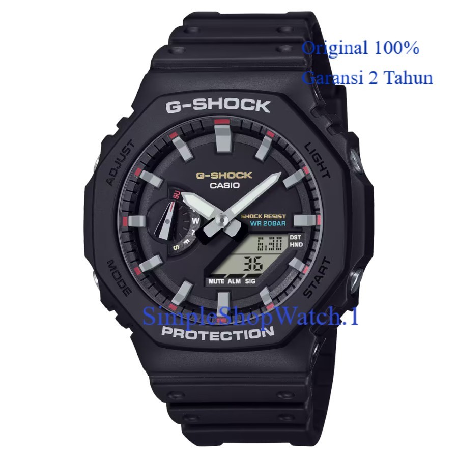 Original 100% Casio G-SHOCK GA-2100RL-1ADR Jam Tangan Pria GSHOCK GA2100 GA2100RL GA-2100RL-1A CASIO