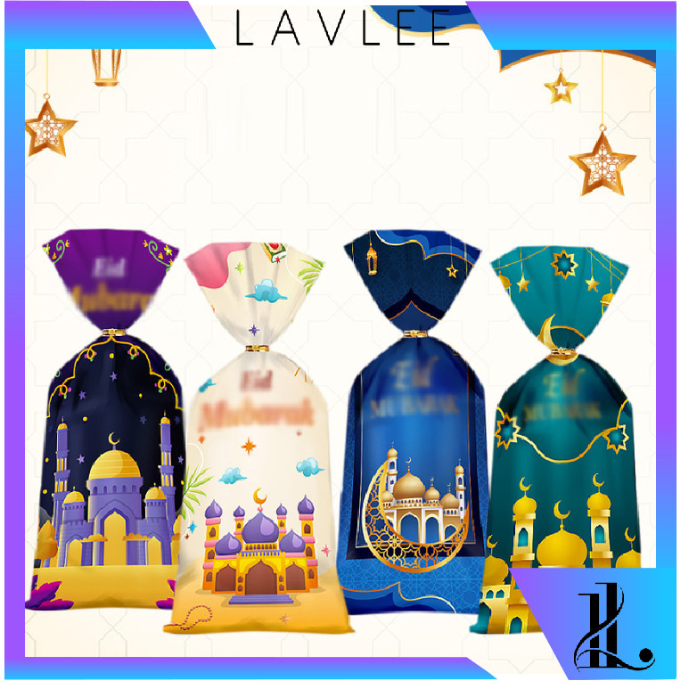 

Lavlee - 6517 50 Pcs Hampers Plastik Lebaran Idul Fitri / Goodie Bag Idul Fitri / Kemasan Idul Fitri Unik / 50 Pcs Plastik Lebaran