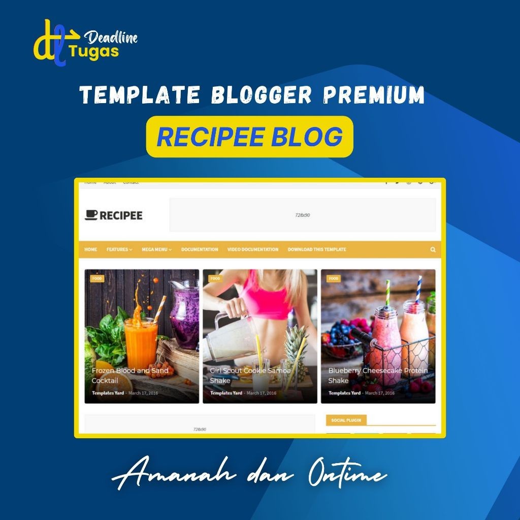Template Blogger Premium Recipee Blog