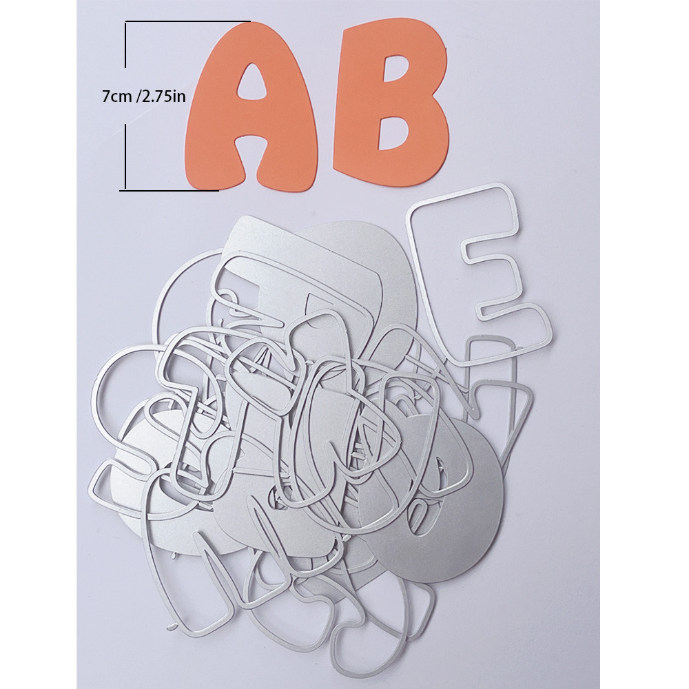 

Uppercase Alphabet Metal Cutting Dies Stencil Template For DIY Scrapbooking Embossing Paper Greeting Card Album Decor Craft