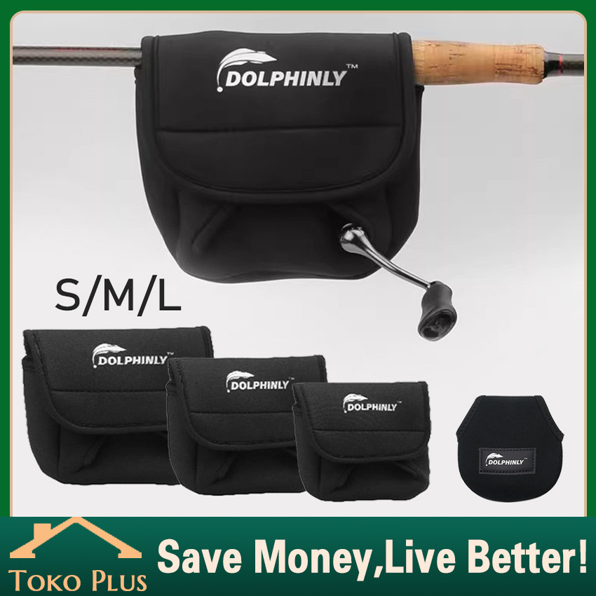 Cover Sarung Reel Pancing Spinning 500-6000 Size S M L Tebal Pelindung Murah - Engkus Fishing - Pouc