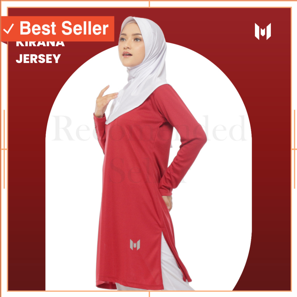 Sport Pakaian Olahraga Termurah Kekinian / Muvaz Kirana Jersey- Kaos Olahraga Muslimah Tunik