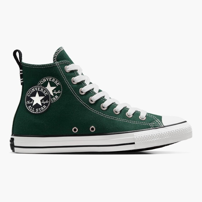 Sepatu Sneakers Pria Converse Chuck Taylor All Star Wide Green Envy Vintage White Black Original A12