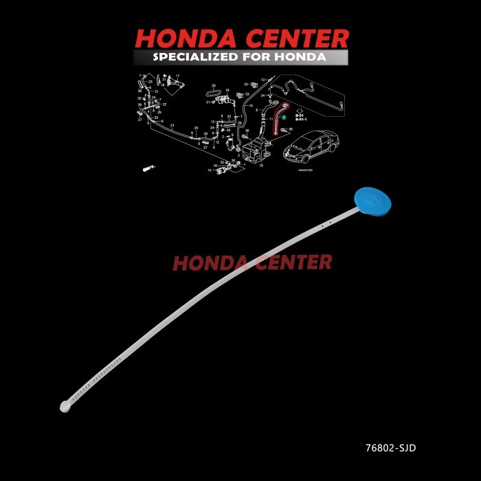 TUTUP TABUNG AIR WIPER CRV 2007 2008 2009 2010 2011 2012 PART BARU