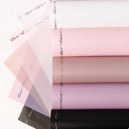 

Isi 20 LEMBAR Kertas Buket Bunga Motif Love Letter Border Flower Wrapping Hand Bouquet Cellophane KB061 SS22