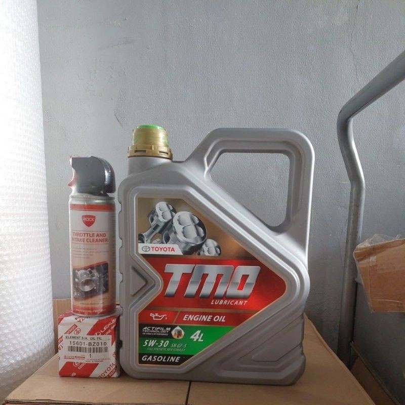 Paket Oli TMO SAE 5W30 API SN GF5 ORIGINAL TERMASUK FILTER OLI AVANZA XENIA DAN CLEANER