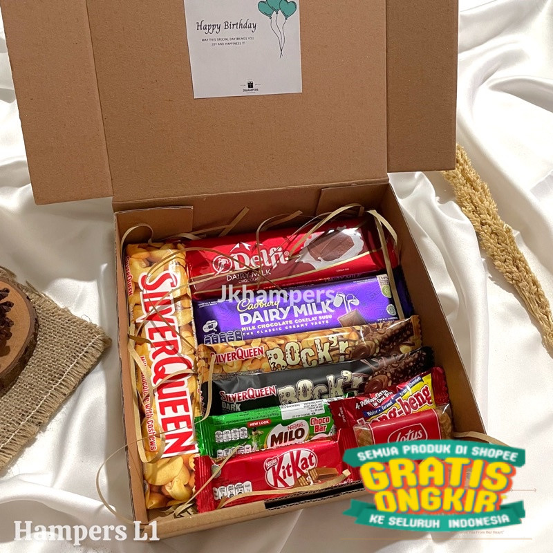 

Hampers Cokelat hampers coklat Kado Ready Stock Hampers Valentine Cokelat Simpel Kado Ulang Tahun Cowok Cewek Gift Box Valentine Jkhampers/ New kado